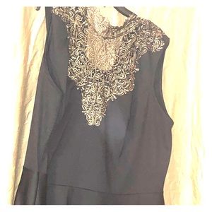 Black peplum shirt
